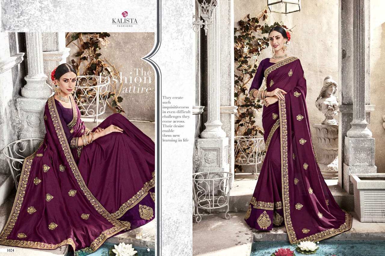 kalista fashion aasma 3 colorful fancy wear sarees collection