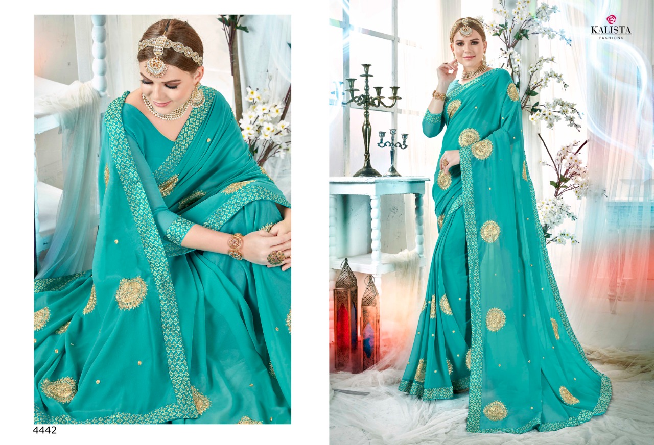 kalista fashion asmita colorful fancy collection of sarees