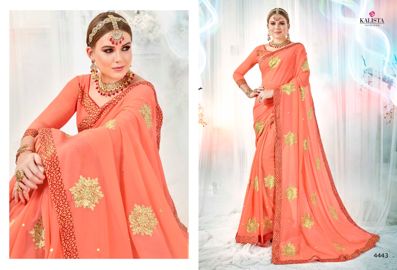 kalista fashion asmita colorful fancy collection of sarees