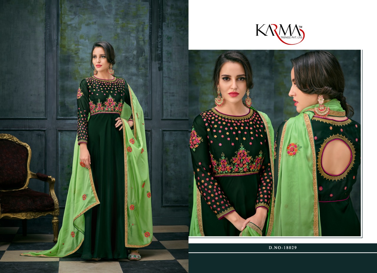 karma trendz series colorful fancy collection of salwaar suits