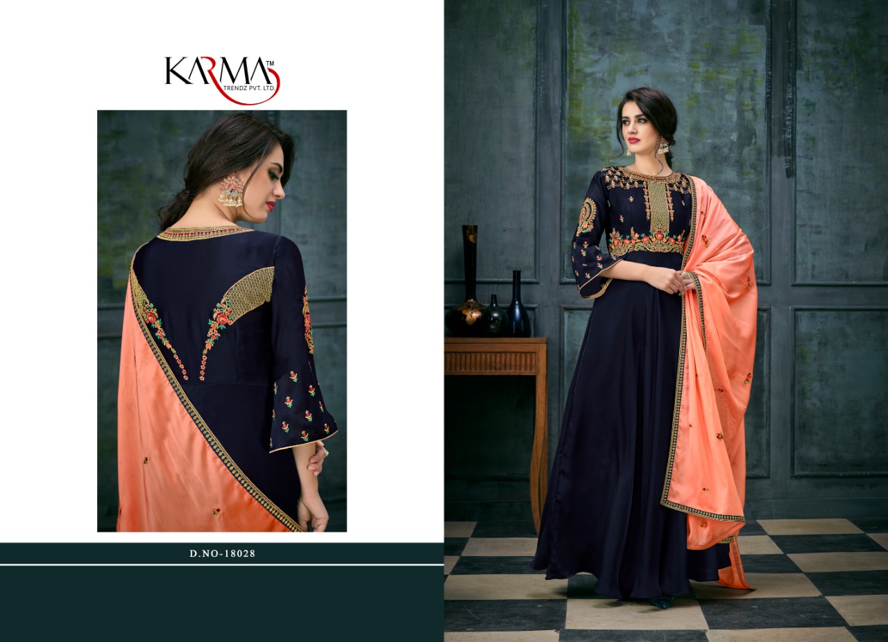 karma trendz series colorful fancy collection of salwaar suits