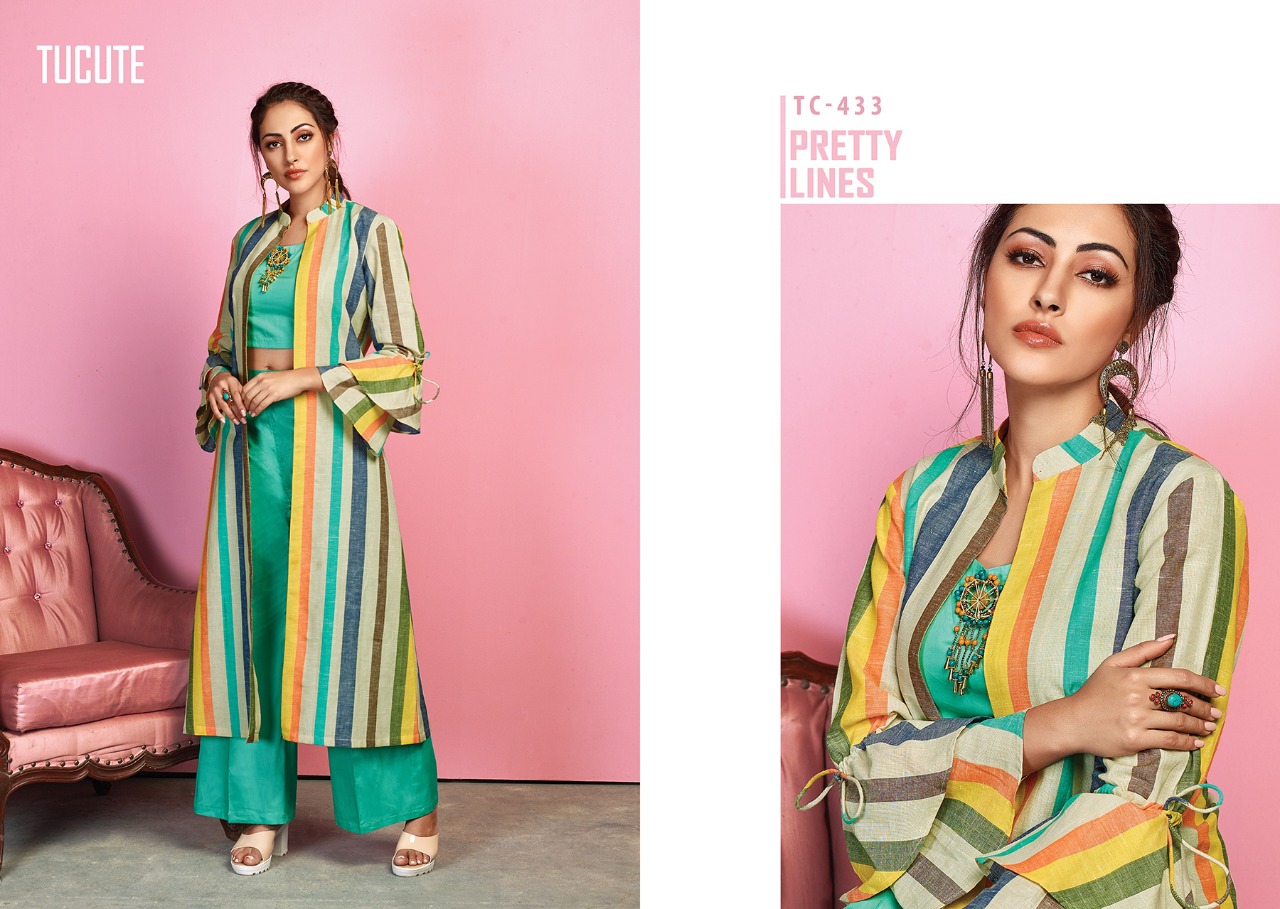 karma trendz tucute series colorful ready to wear kurtis catalog