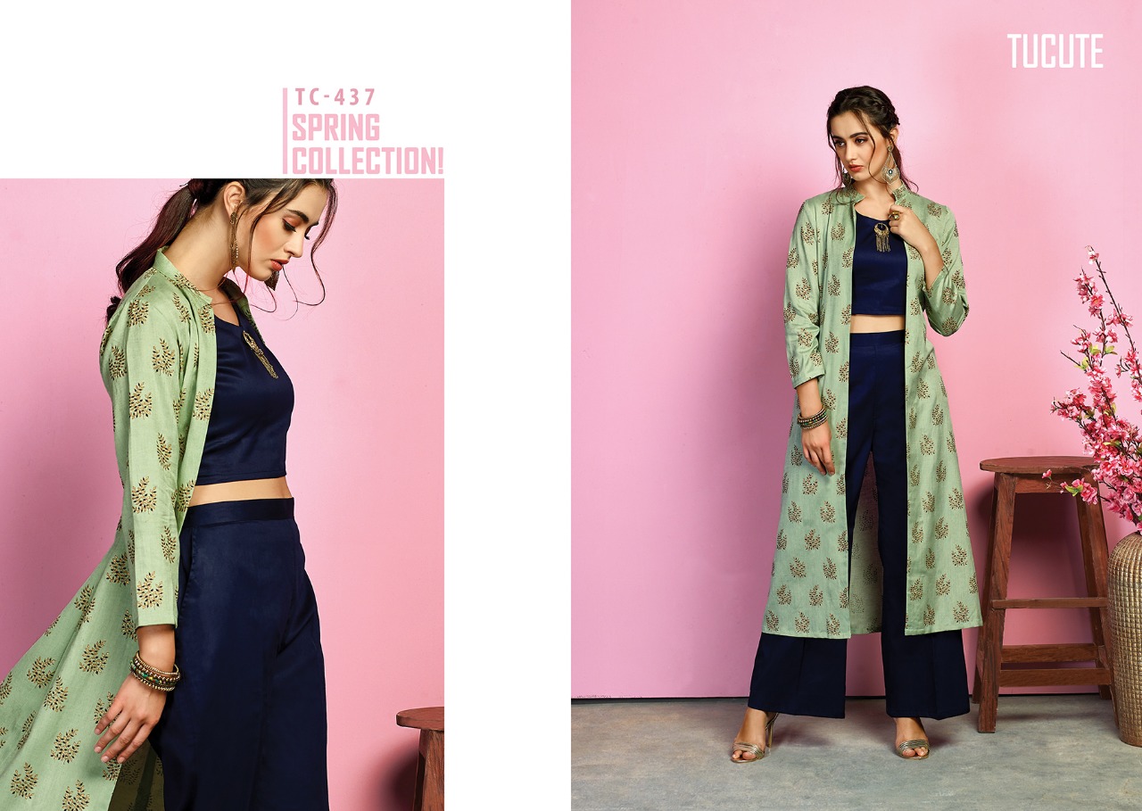 karma trendz tucute series colorful ready to wear kurtis catalog