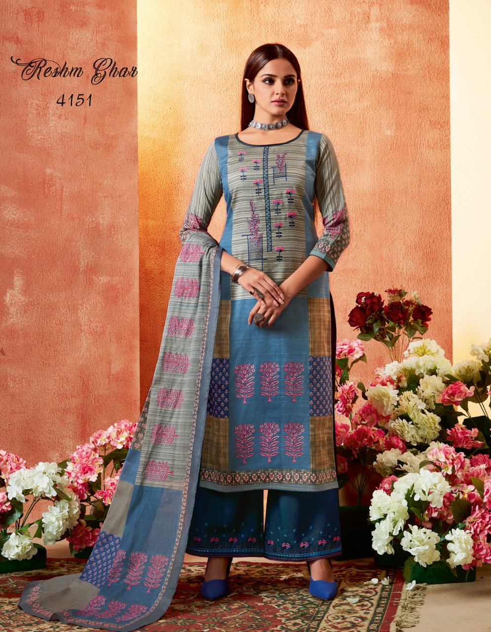 kessi fabrics reshm ghar colorful fancy collection of salwaar suits at reasonable rat