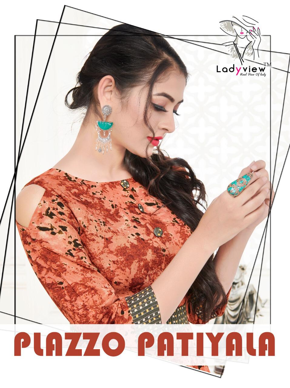 ladyview plazzo patiyala colorful wear kurtis with plazzo collection