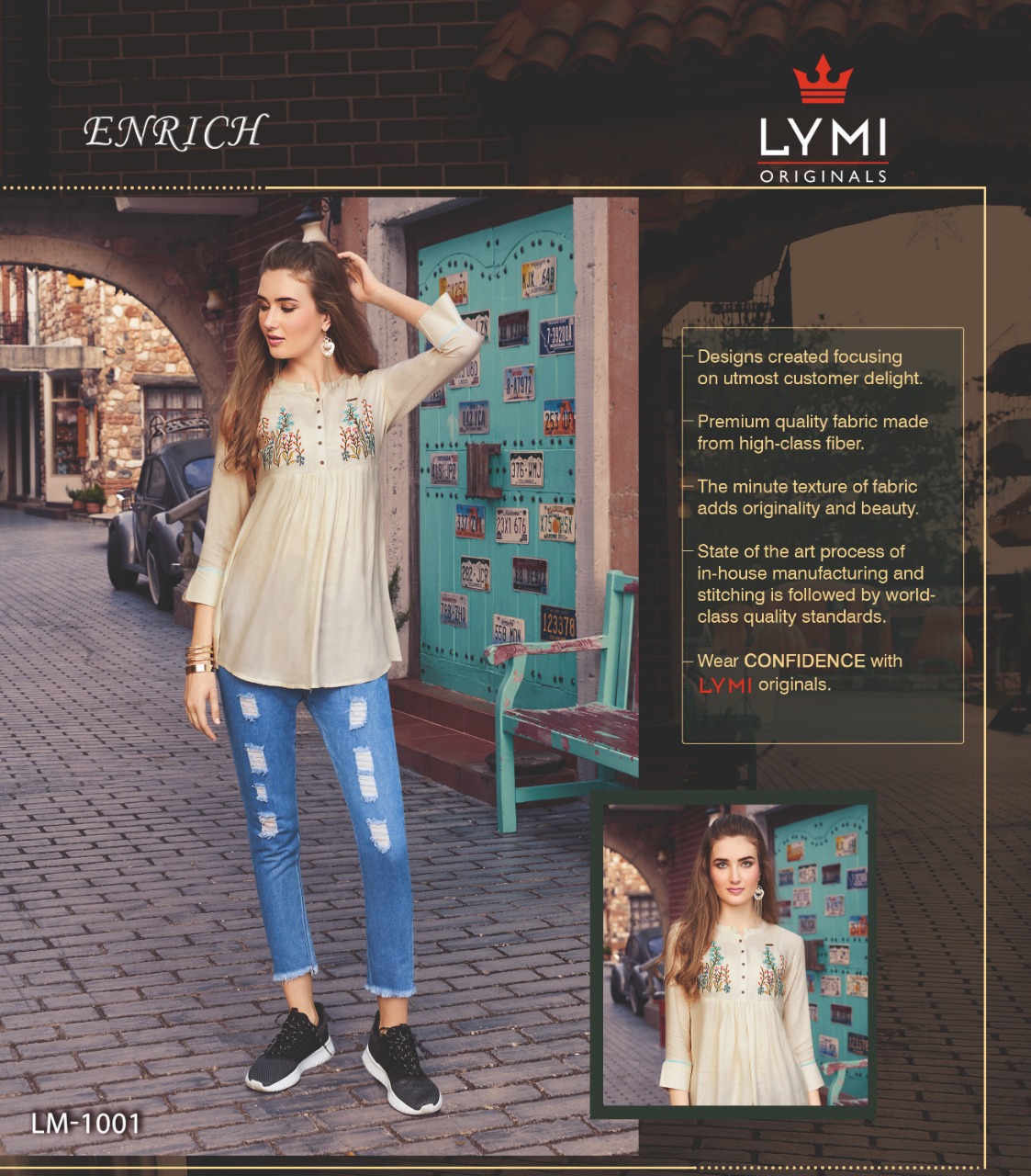 lymi enrich beautiful fancy collection of short kurtis at  resonable rate