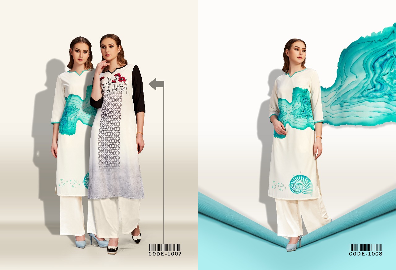 mrigya shades of summer colorful fancy collection of kurtis at reasonable rate
