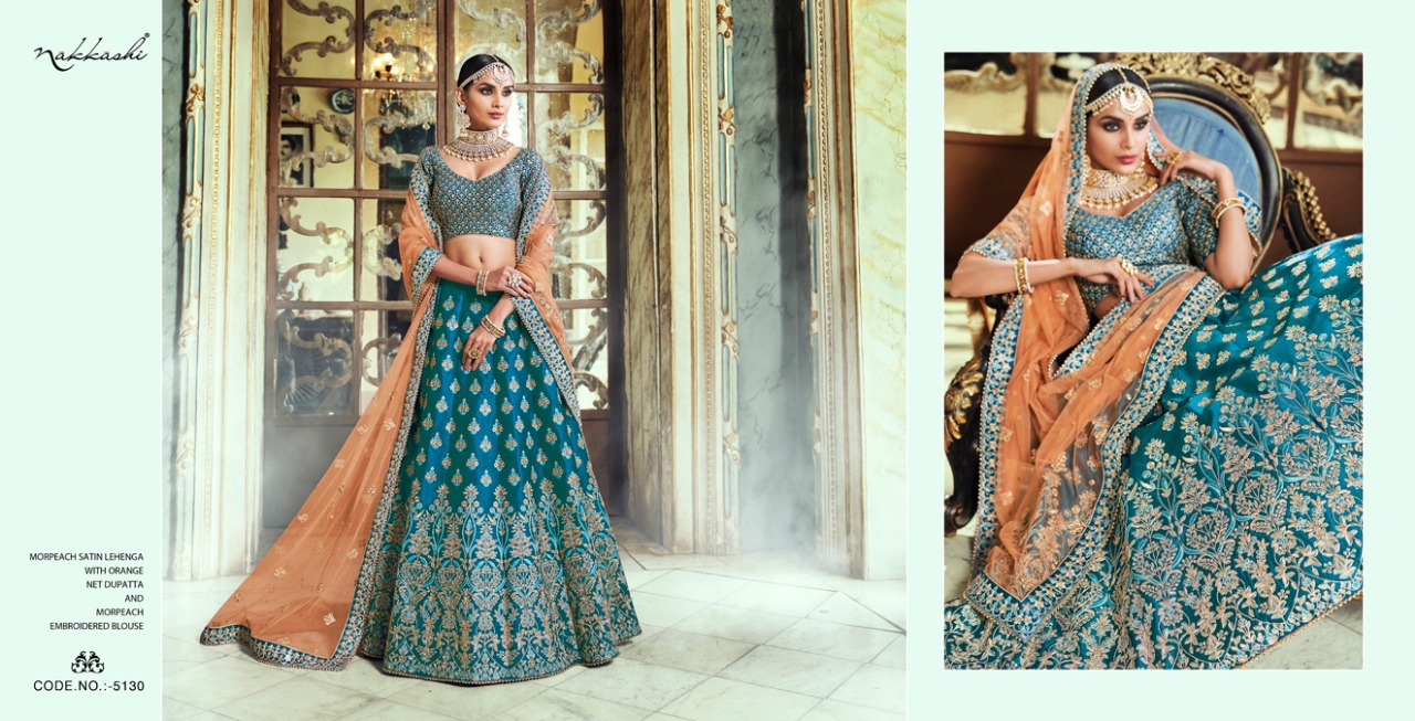 nakasshi rivaz colorful designer collection of lehnga blouse with dupattas