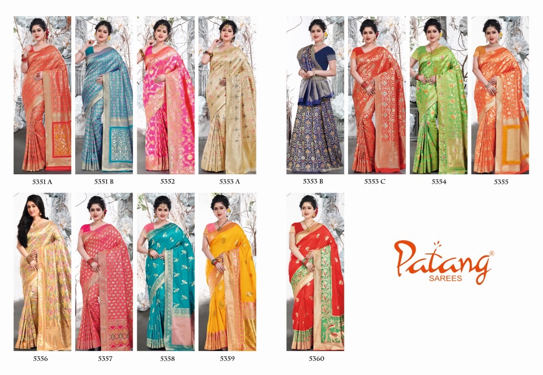 Patang sarees sargam ethnic collection of Sarees at wholesale rate