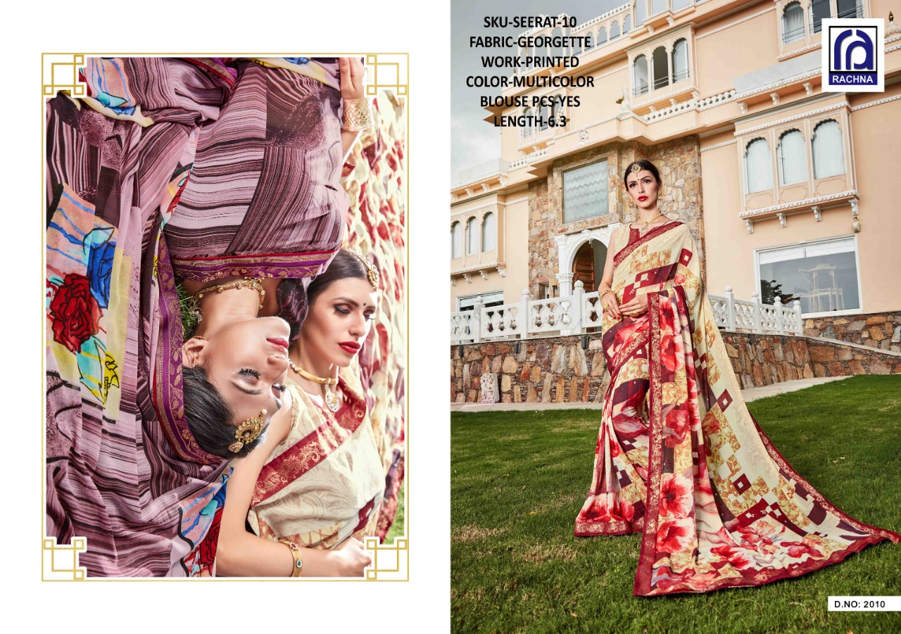 rachna arts seerat colorful fancy collection of sarees at reasonable rate