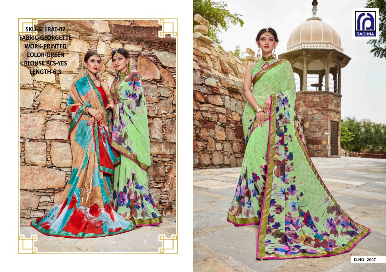 rachna arts seerat colorful fancy collection of sarees at reasonable rate