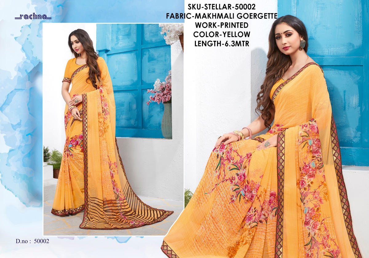 rachna arts stellar colorful fancy collection of sarees at reasonable rate