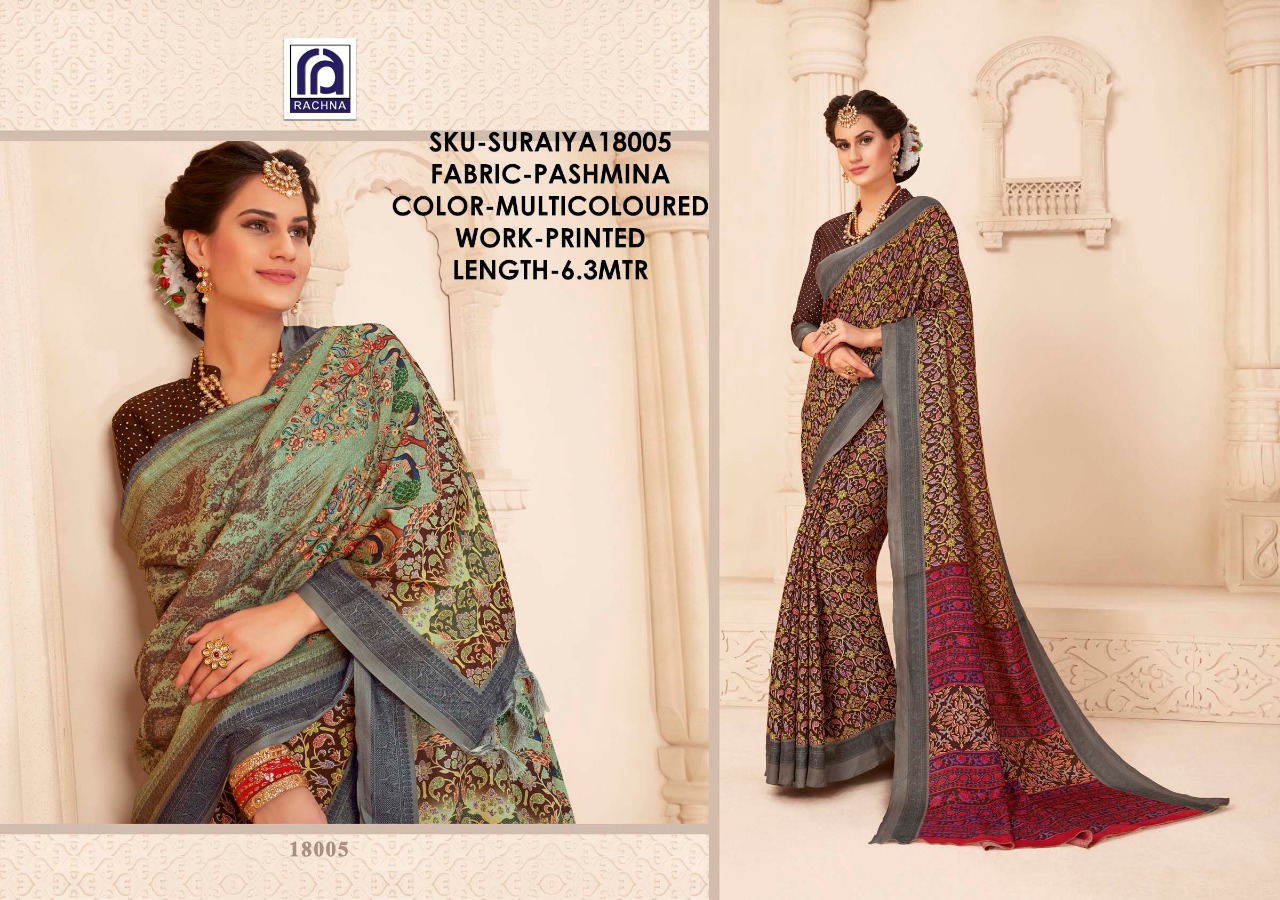 rachna arts suraiya colorful fancy wear sarees collection
