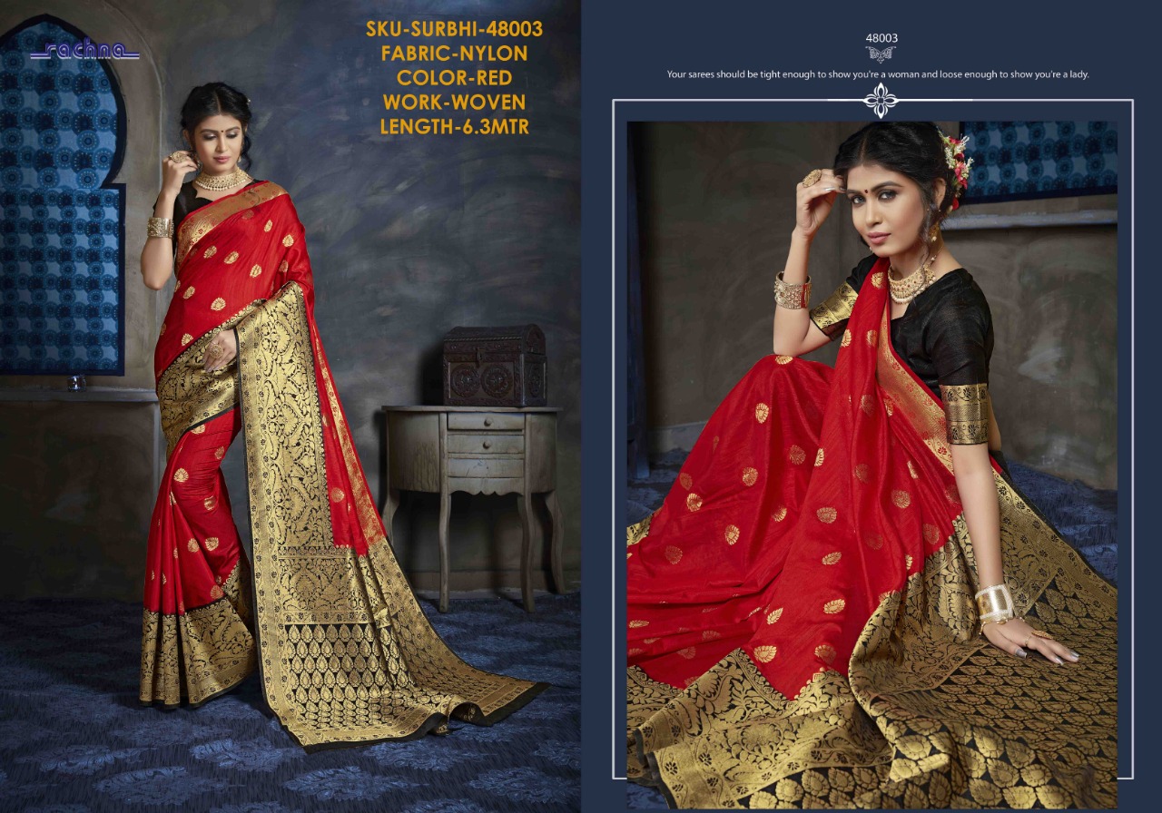 rachna arts surbhi colorful fancy collection of sarees