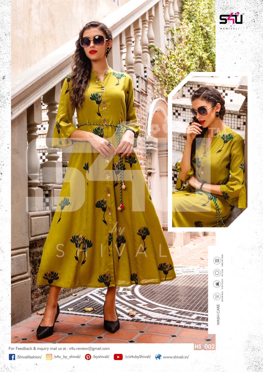 s4U hello spring 2019 colorful casual wear kurtis at reasonable rate