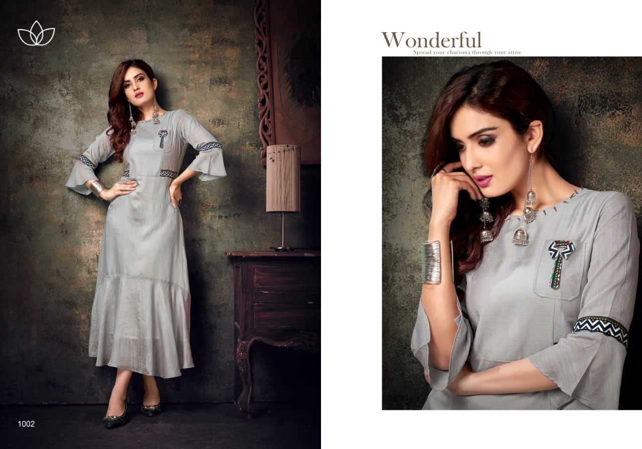 sanidhya trendz silver pearl fancy ready to wear kurtis catalog at reasonable rate