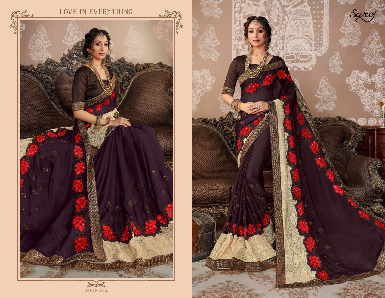 saroj bahurani 2  colorful designer collection of sarees