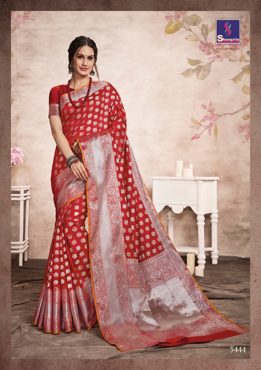shangrila aashna silk colorful casual wear sarees collection