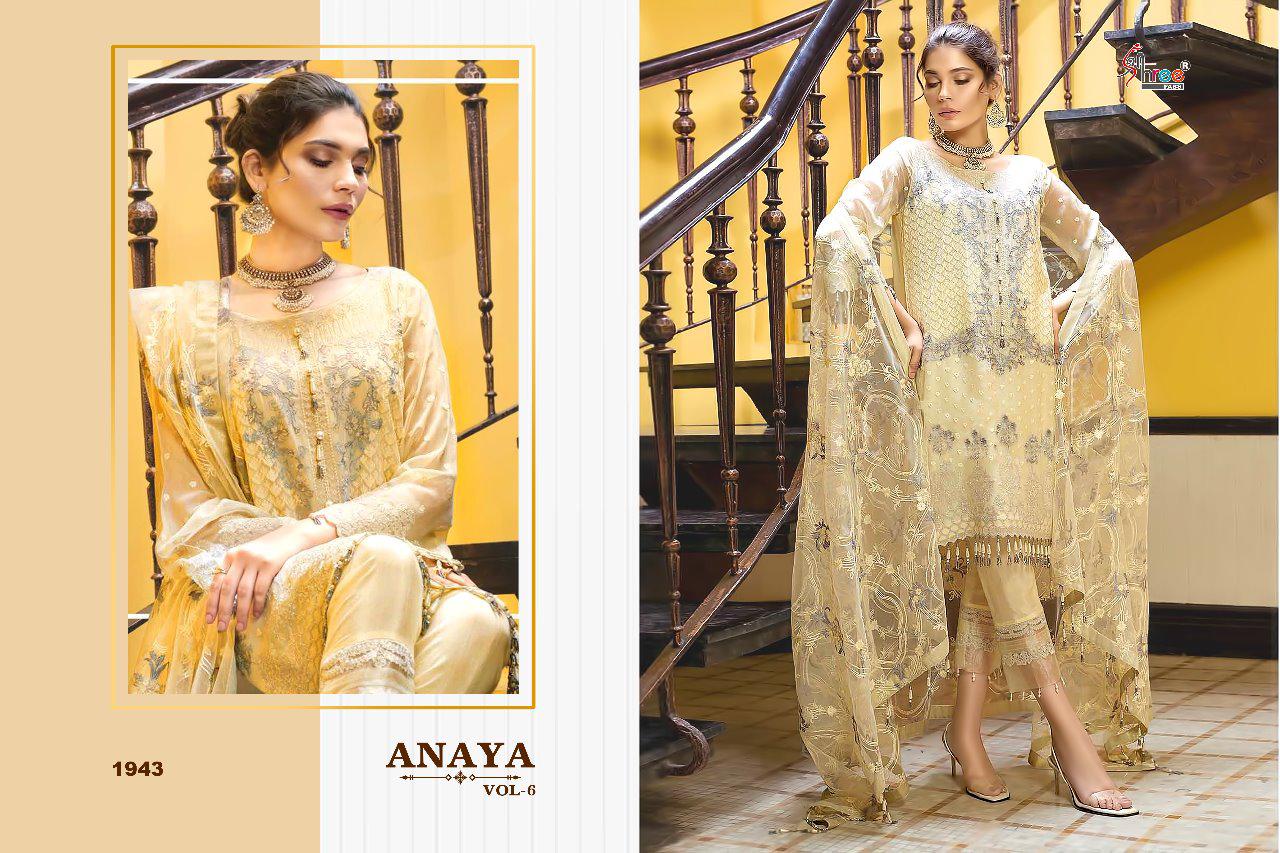 shree fabs anaya vol 6 colorful designer collection of salwaar suits