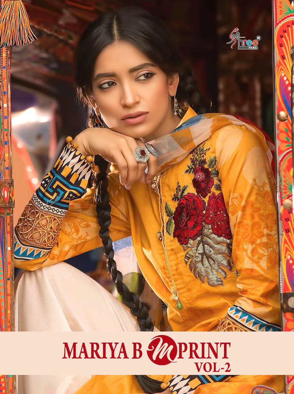 shree fabs mariya b m print vol 2 colorful collection of salwaar suits