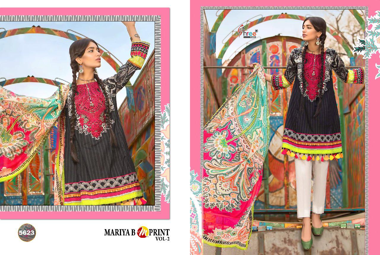 shree fabs mariya b m print vol 2 colorful collection of salwaar suits