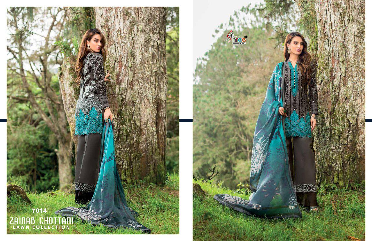 shree fabs zainab chottani  lawn collection colorful salwaar suits collection
