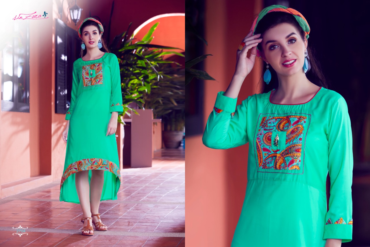 sinzara istana colorful casual wear kurtis at reasonable rate