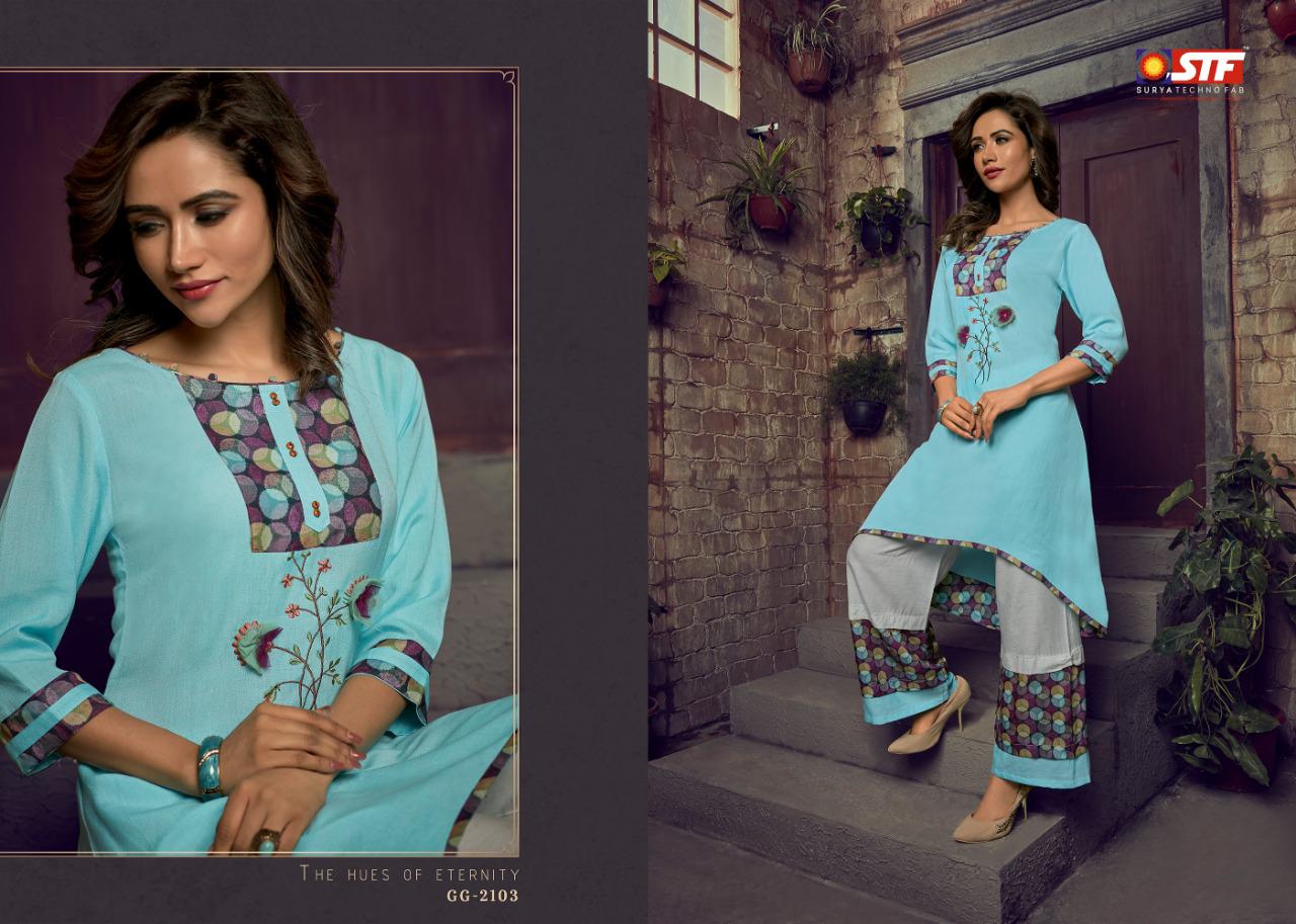 sTF kurtis glamour girl vol 21 colorful fancy ready to wear kurtis at reasonable rate