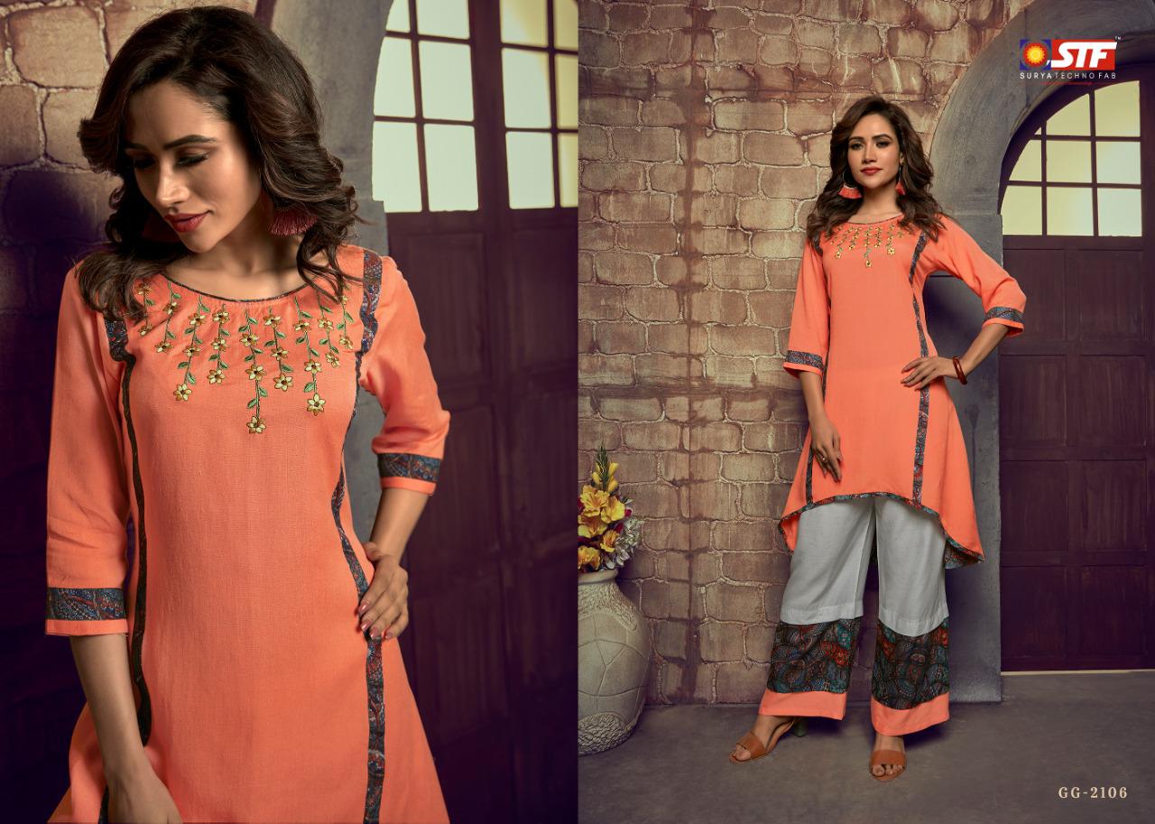 sTF kurtis glamour girl vol 21 colorful fancy ready to wear kurtis at reasonable rate