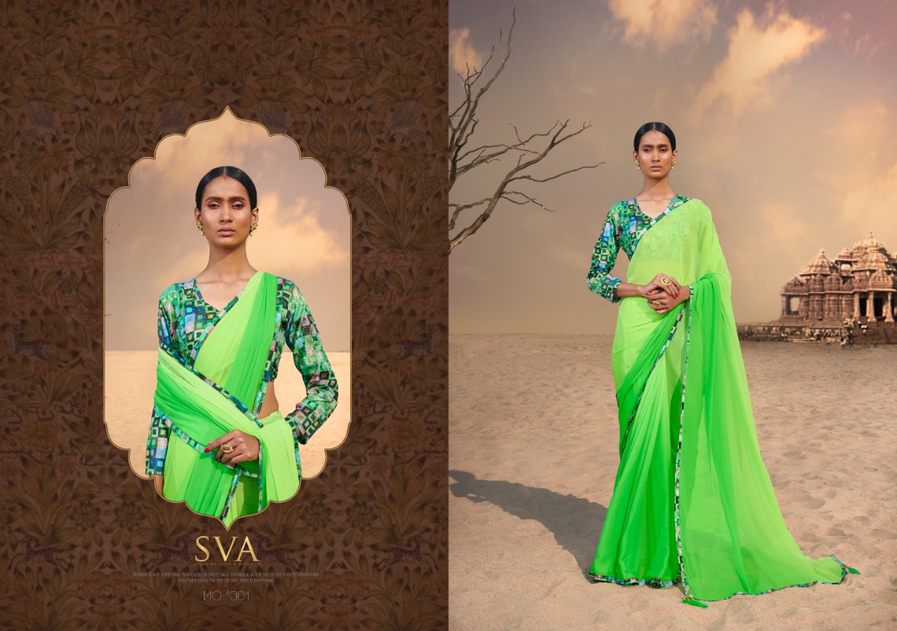 sVA gangawati colorful casual wear sarees catalog at reasonable rate