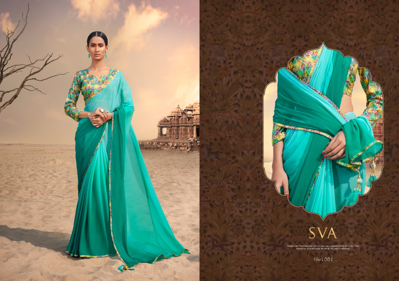sVA gangawati colorful casual wear sarees catalog at reasonable rate