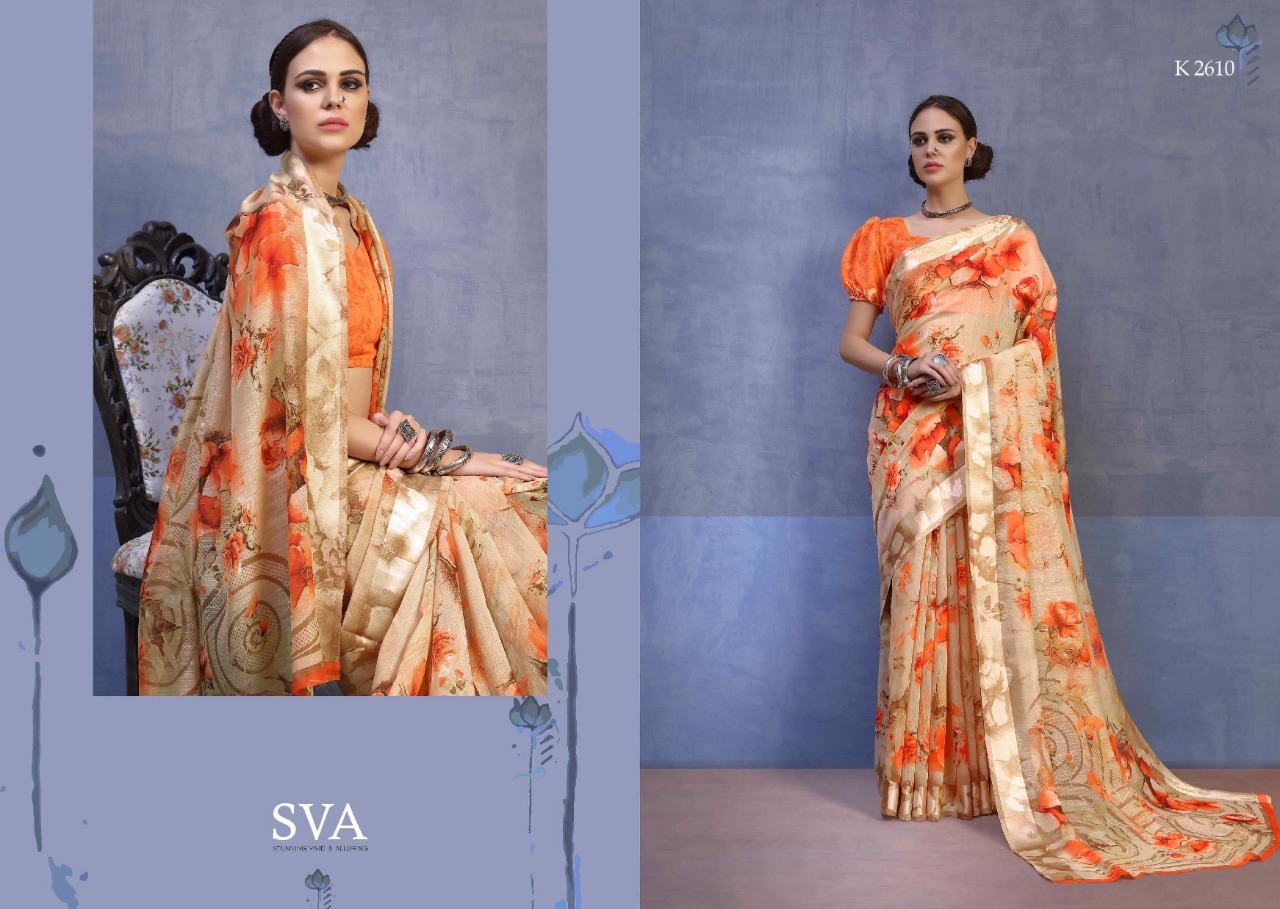 sVA summer slub colorful casual wear sarees at reasonable rate