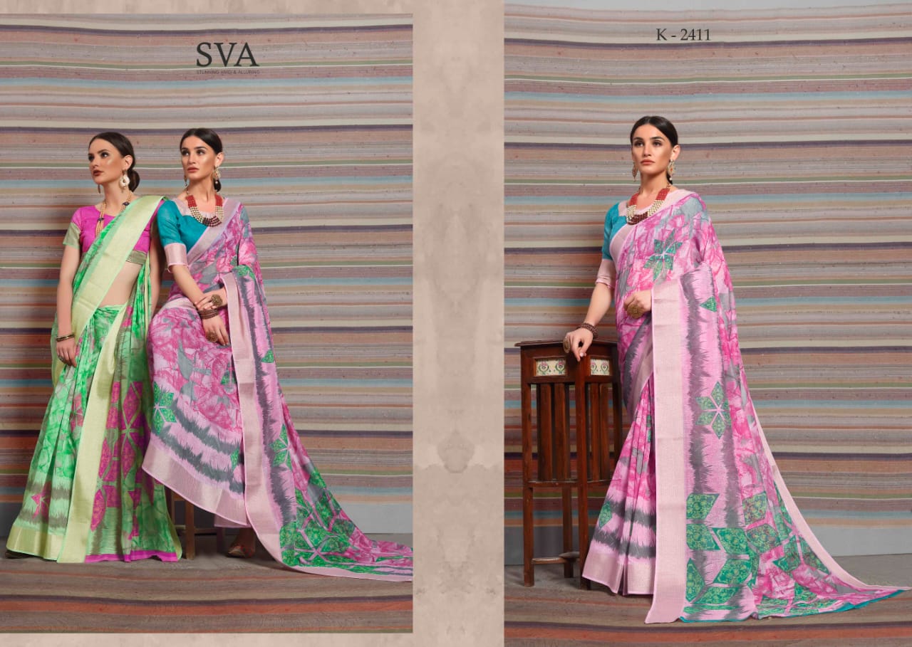 sVA swara colorful fancy collection of sarees