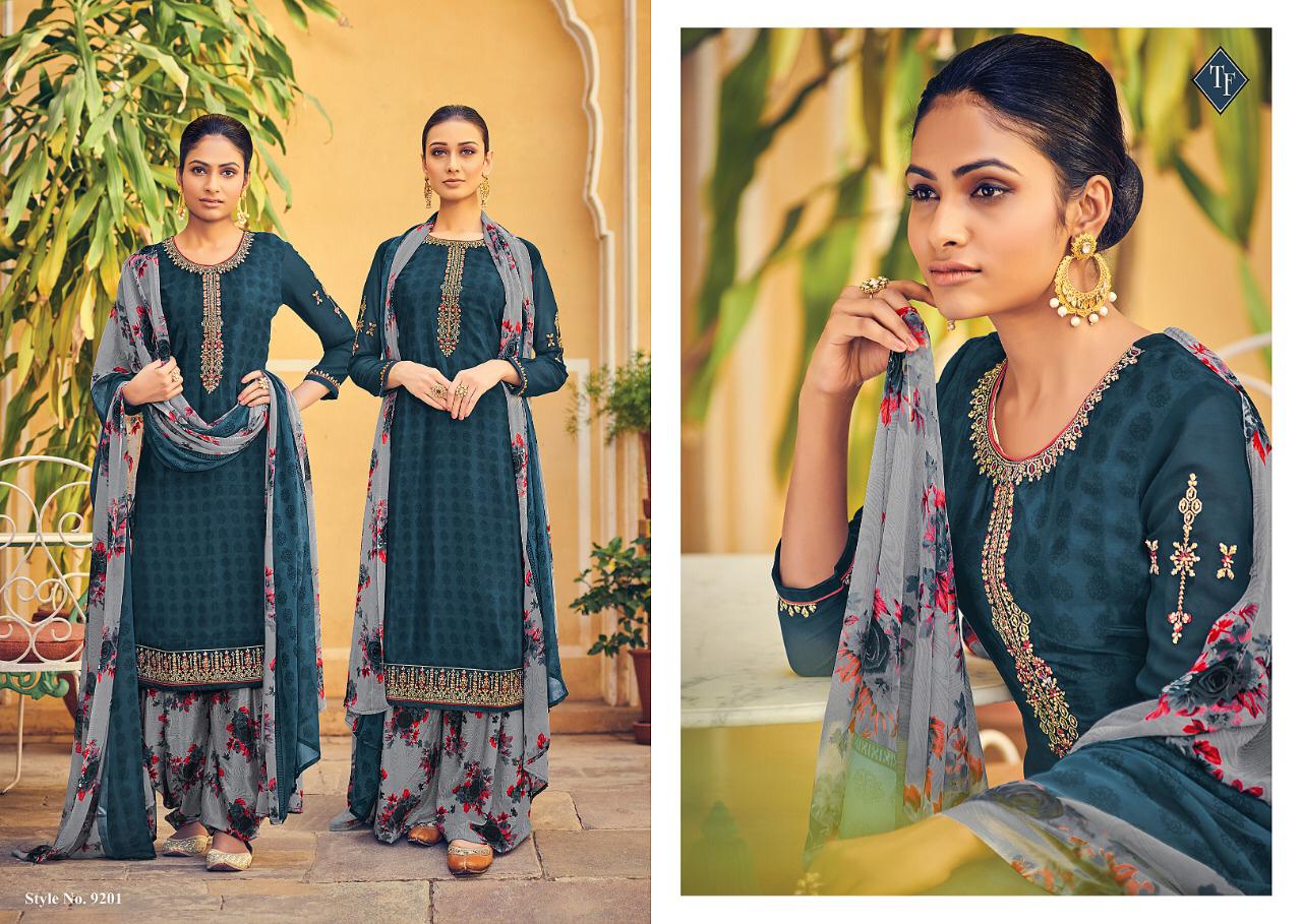 tanishk fashion royal silk fancy collection of salwaar suits at reasonable rate