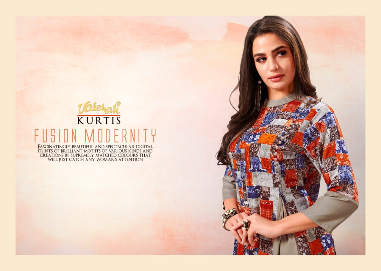 vaishali fashion fusion modernity fancy casual ready to wear collection of kurtis