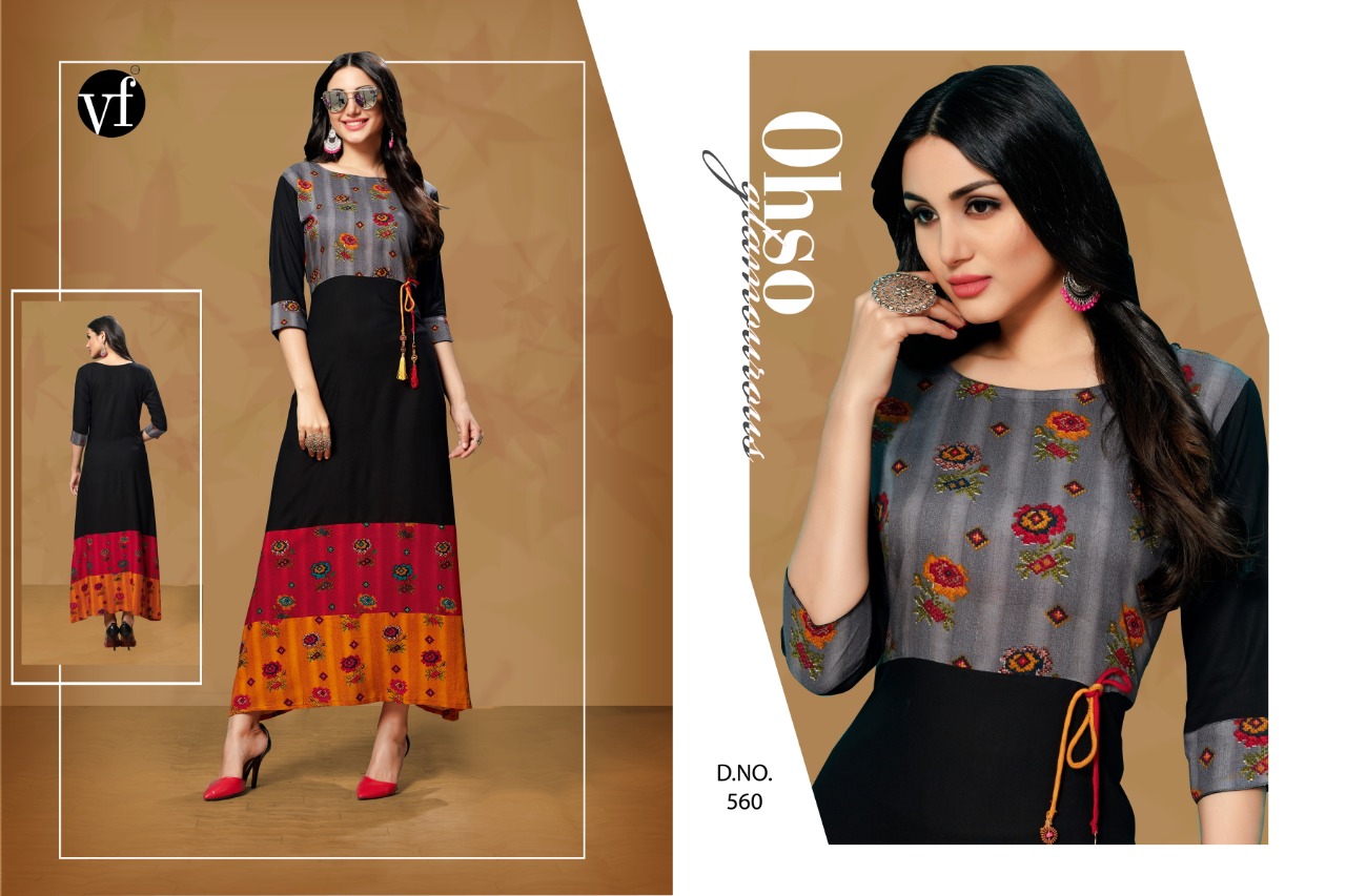 vF india glamour colorful kurtis catalog at reasonable rate