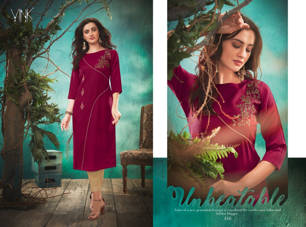 vink applique fancy ready to wear kurtis collection at reasonable rate