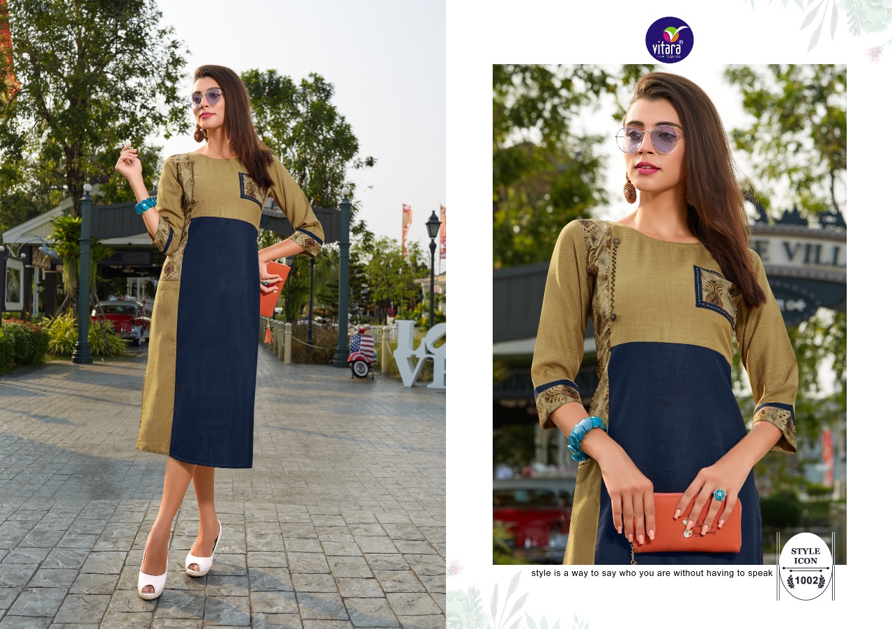 vitara fashion glamour colorful fancy kurtis catalog at reasonable rate