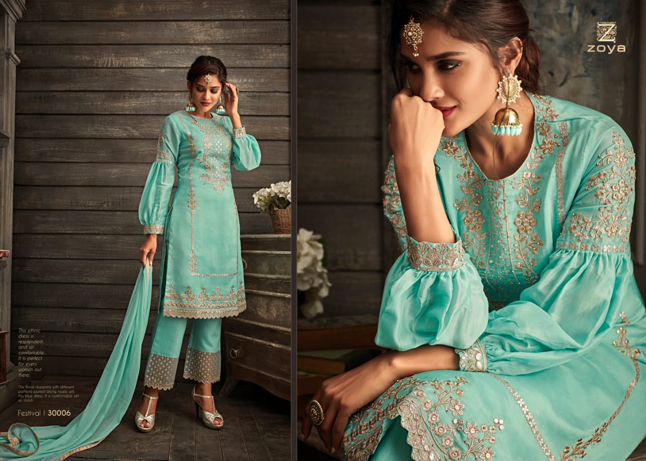 zoya festival colorful designer collection of outfits