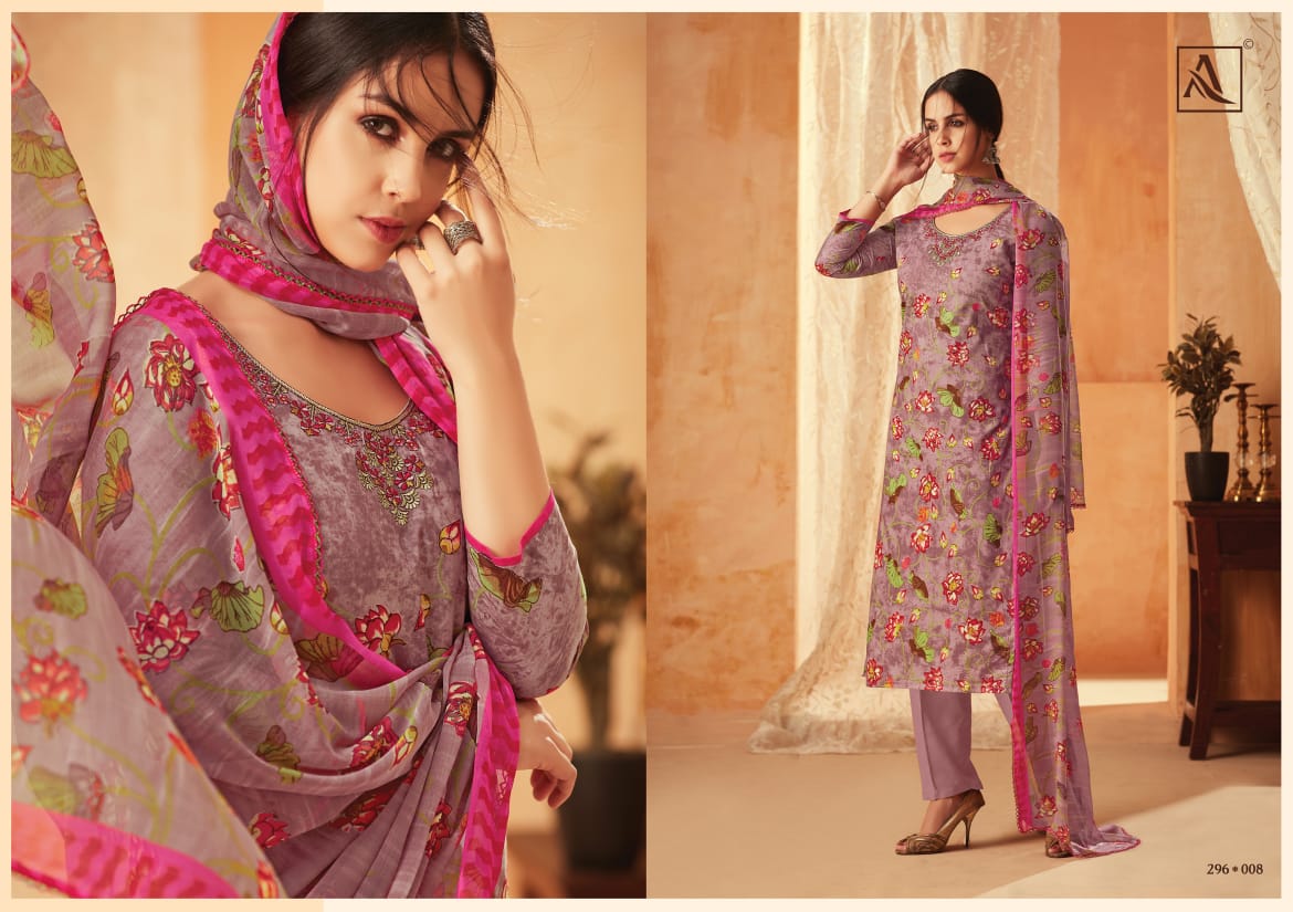Alok suit krishaa 296-001 series digital printed salwar kameez collection