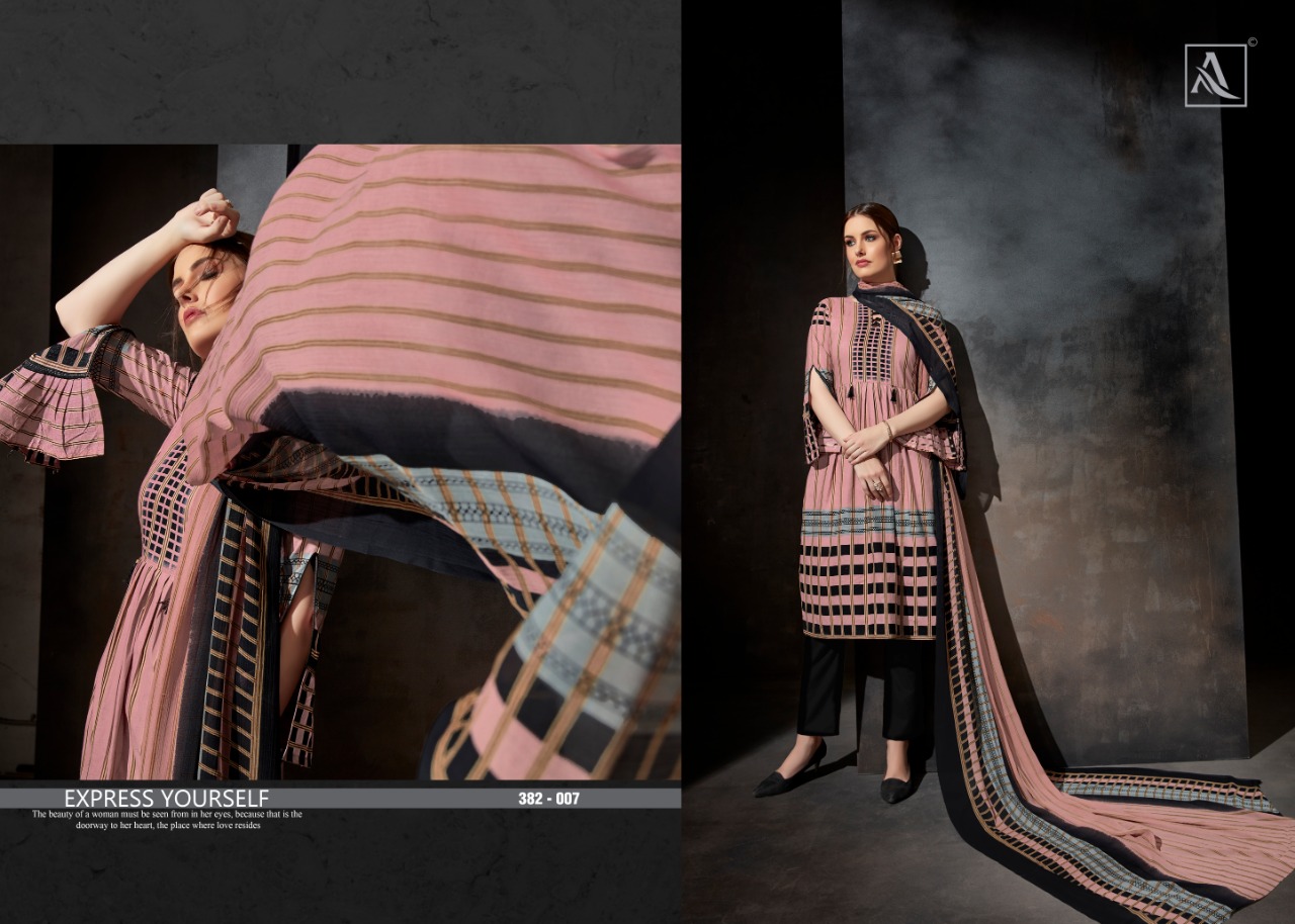Alok suits aashima 382-001 series digital printed dress Material