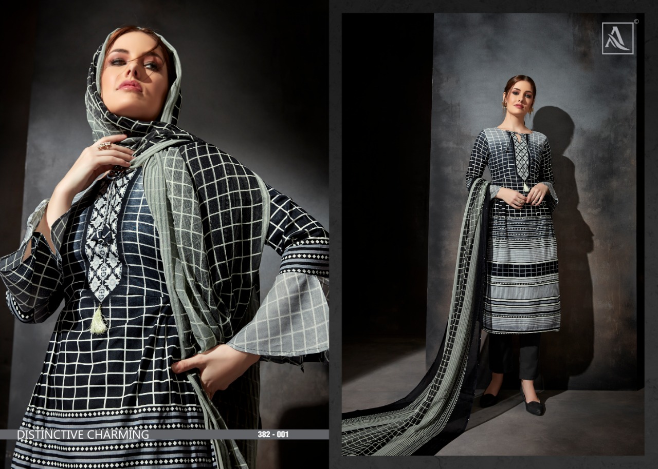 Alok suits aashima 382-001 series digital printed dress Material