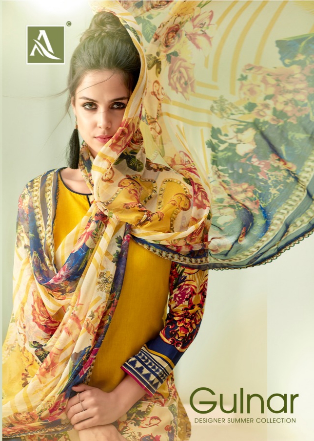 Alok suits gulnar 297-001 series summer wear salwar kameez collection