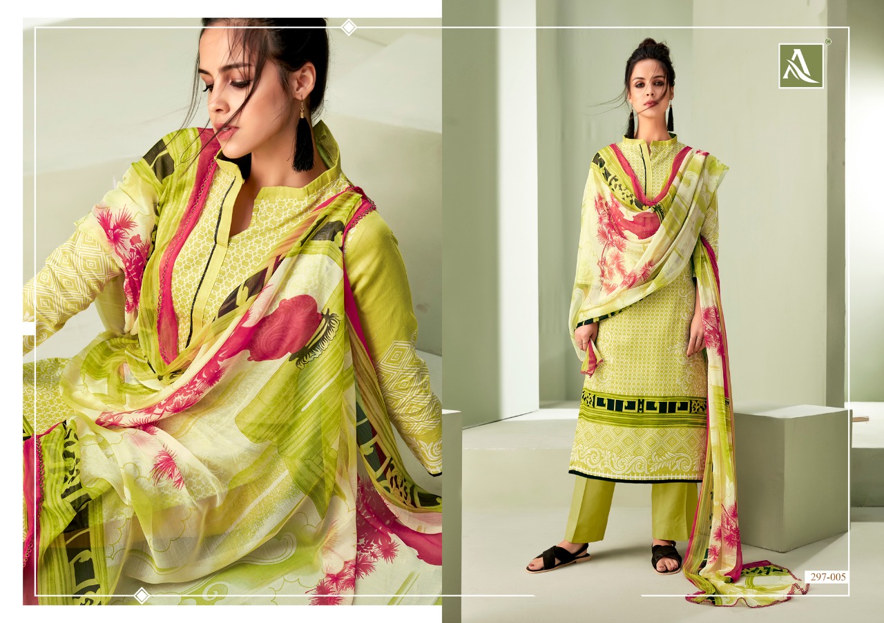 Alok suits gulnar 297-001 series summer wear salwar kameez collection
