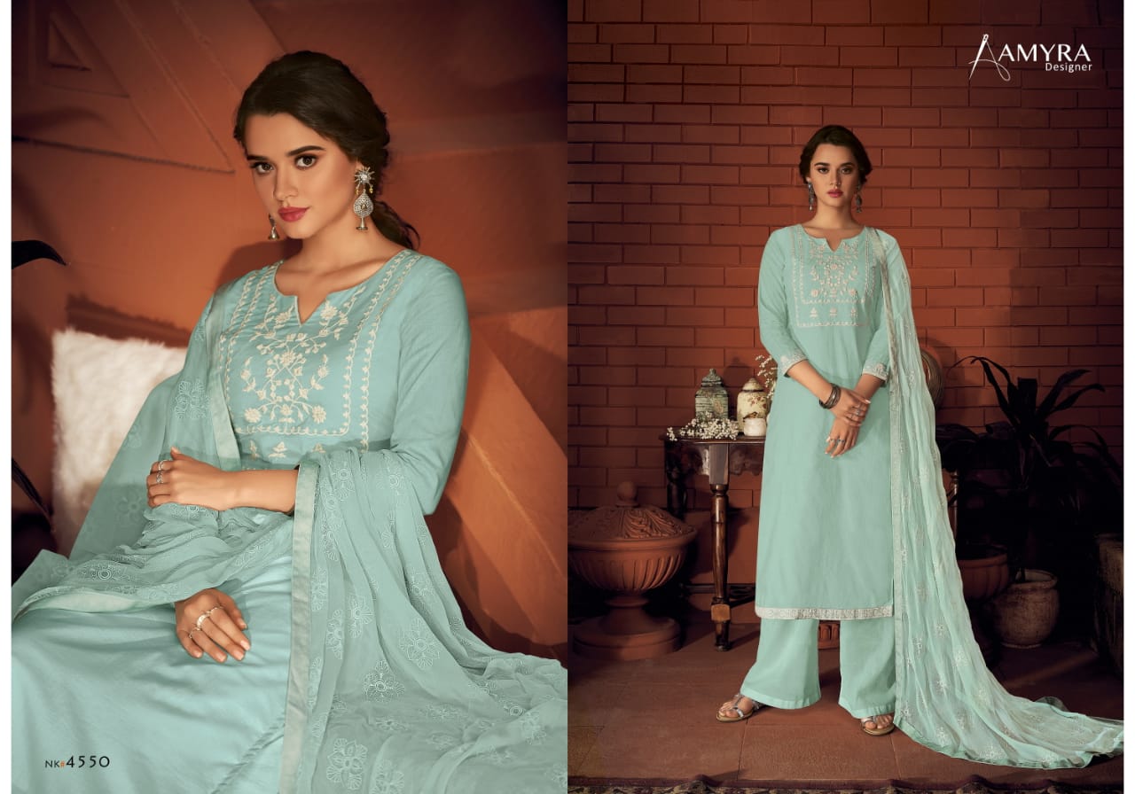 Amyra designer nikhar nx cambric cotton salwar suit Material
