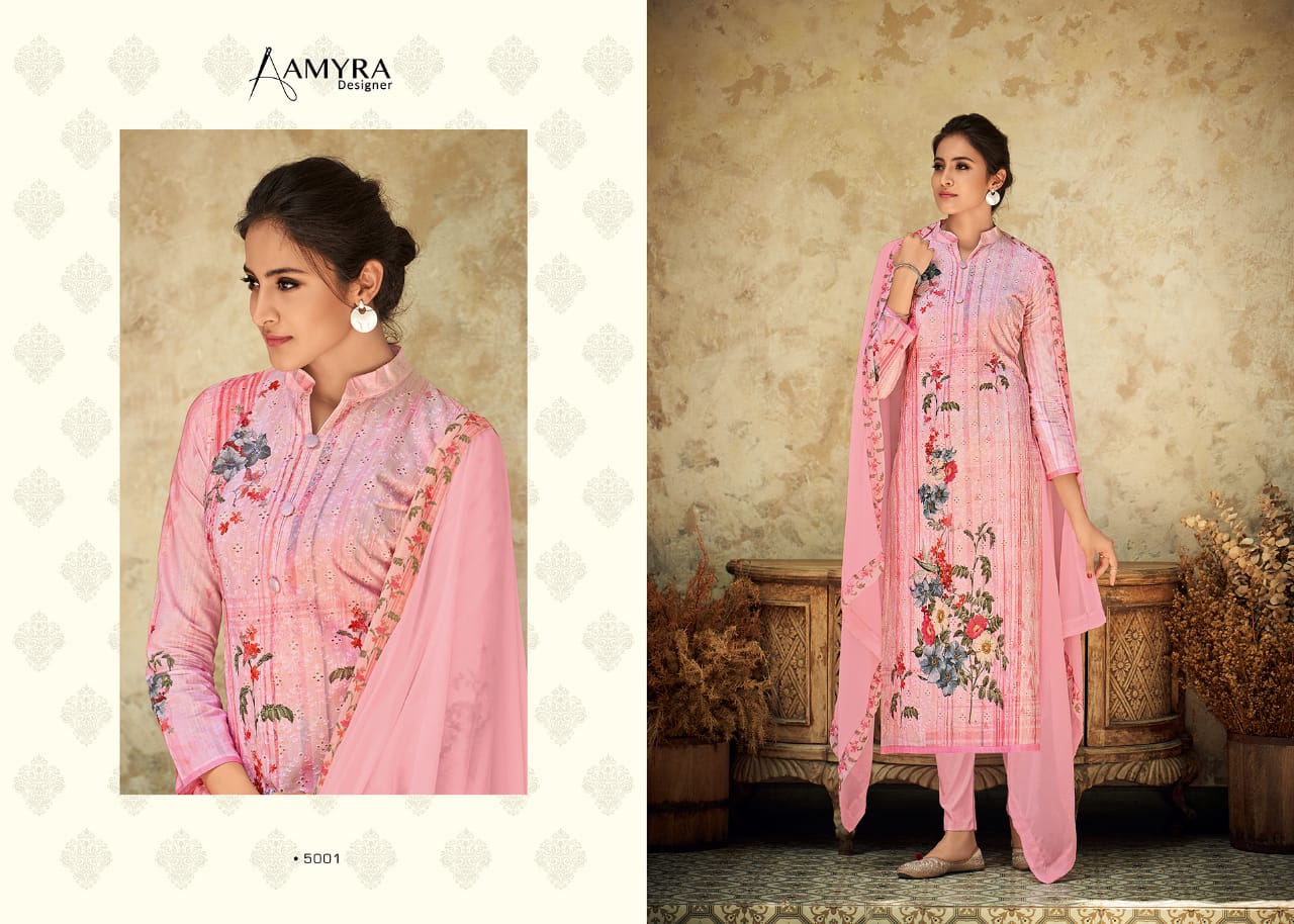 Amyra designer noshaba cambric digital printed salwar kameez collection