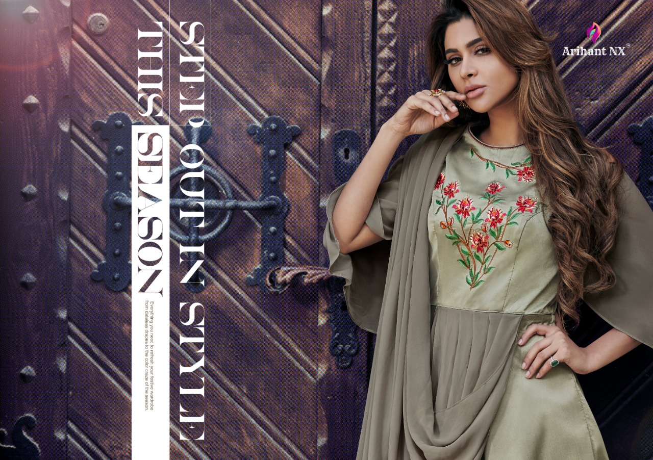 Arihant Designer floret vol 6 long beautiful gown wear collection at wholesale rate