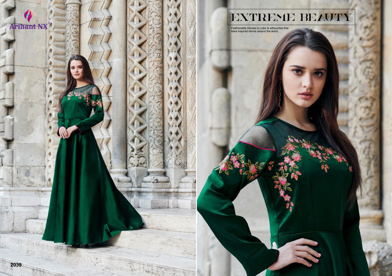 Arihant Designer floret vol 6 long beautiful gown wear collection at wholesale rate