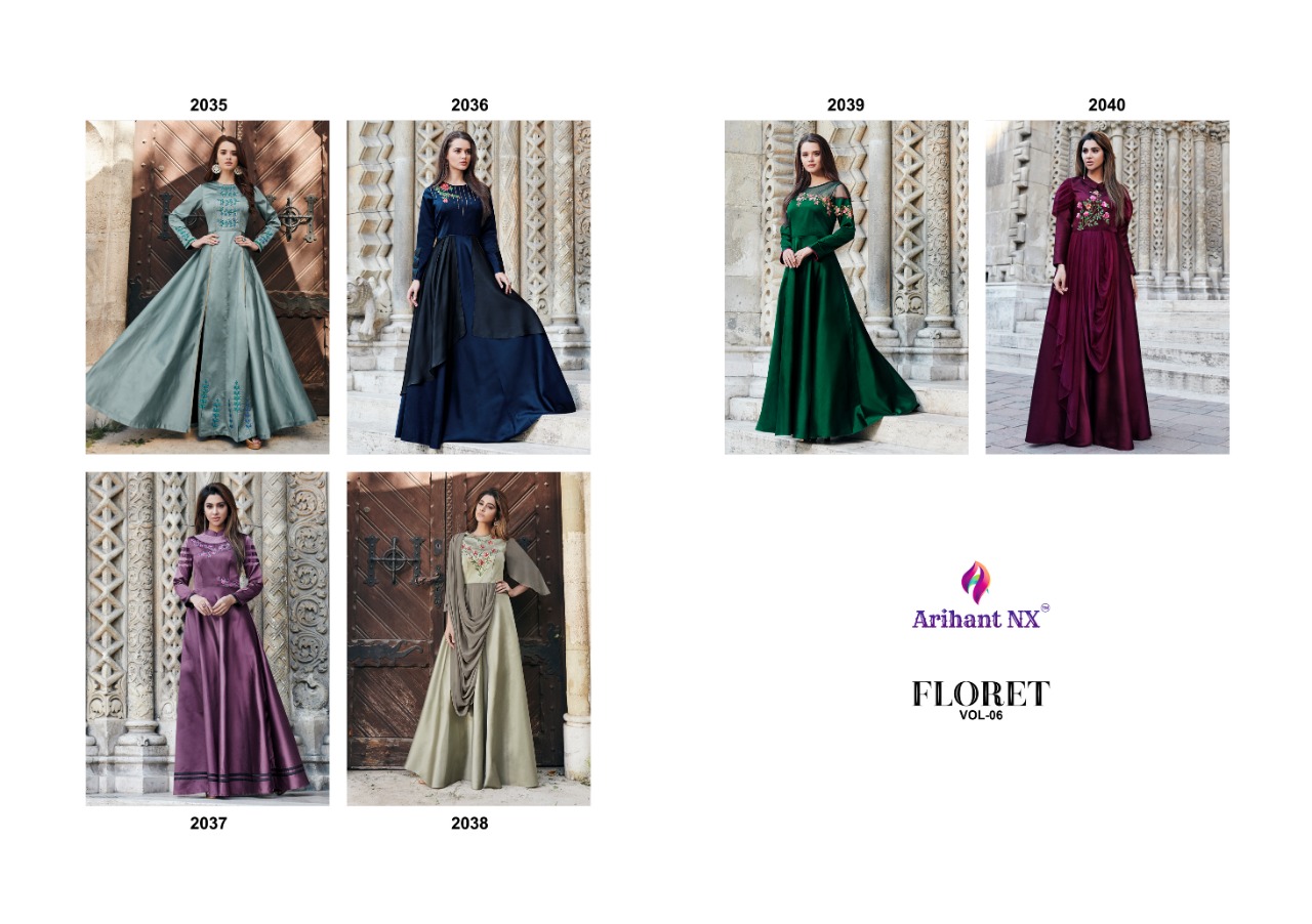 arihant floret vol 6 colorful fancy collection of salwaar suits