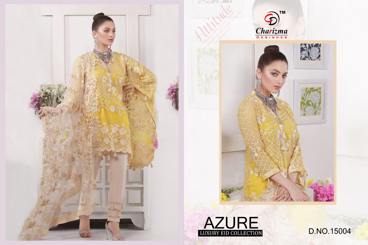 Charizma designer azure luxury eid collection karachi salwar kameez
